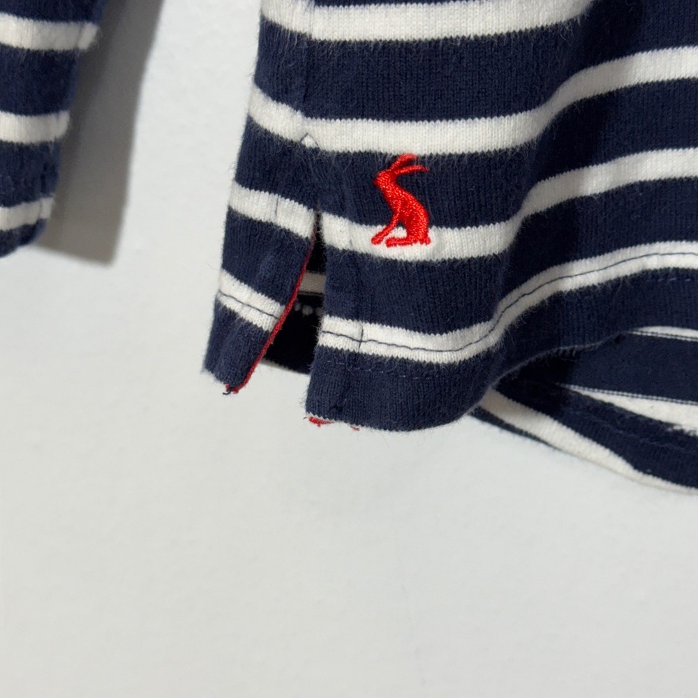 Joules Harbour Notch Neck Breton Striped Blue/White Long Sleeve Shirt US Size 6 - Picture 7 of 16